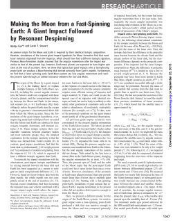 Making the Moon from a Fast-Spinning Earth: A Giant