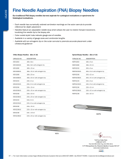 Fine Needle Aspiration (FNA) Biopsy Needles