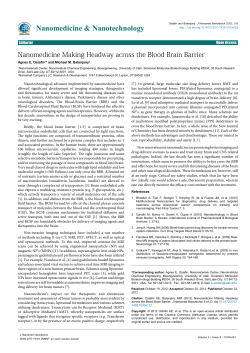 Nanomedicine Making Headway across the Blood Brain Barrier