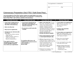 Colonoscopy Preparation (GoLYTELY Split Dose