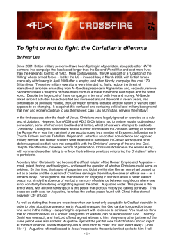 To fight or not to fight - Armed Forces Christian Union