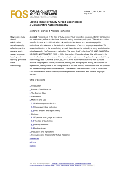 Lasting Impact of Study Abroad Experiences: A Collaborative