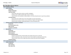 AP Biology - SC6243 Scope and Sequence
