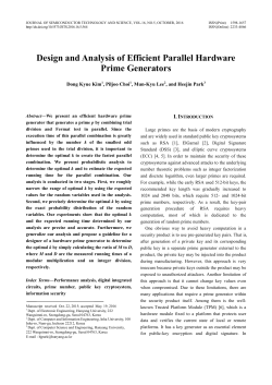 Design and Analysis of Efficient Parallel Hardware Prime