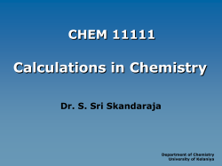 Ozone Tour (ppt) - the Faculty of Science, University of Kelaniya