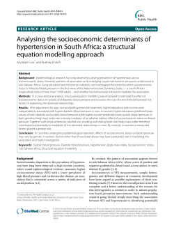 Analysing the socioeconomic determinants of hypertension in South