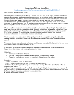 Properties of Waves: Virtual Lab