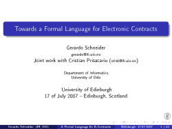 Towards a Formal Language for Electronic Contracts