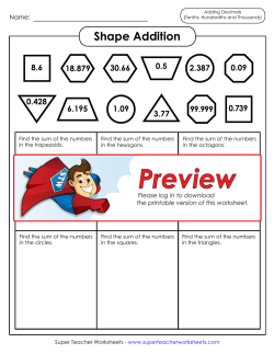 Decimal Shape Addition - Super Teacher Worksheets