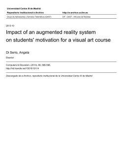 Impact of an augmented reality system on students` motivation for a