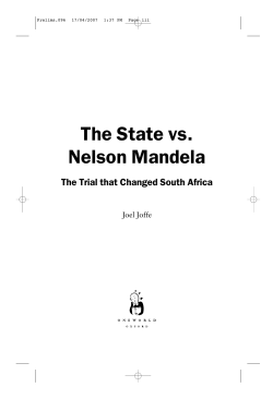 The State vs. Nelson Mandela