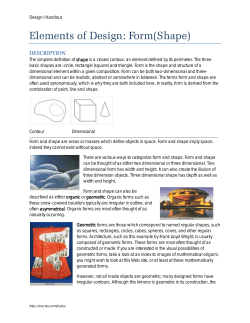Elements of Design: Form(Shape)