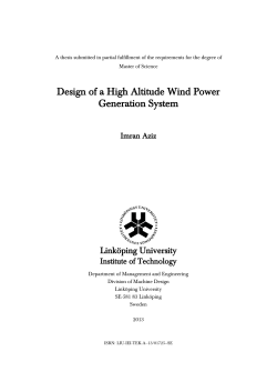 Design of a High Altitude Wind Power Generation System