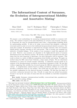 The Informational Content of Surnames, the Evolution of