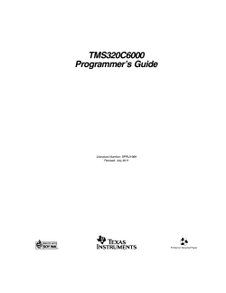 TMS320C6000 Programmer`s Guide (Rev. K)
