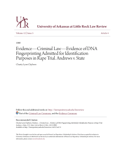 Evidence—Criminal Law—Evidence of DNA Fingerprinting Admitted