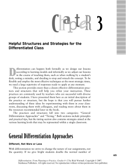 Helpful Structures and Strategies for the
