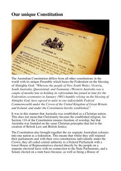 Our unique Constitution - The Australian Monarchist League