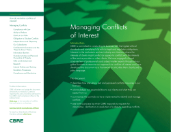 Managing Conflicts of Interest