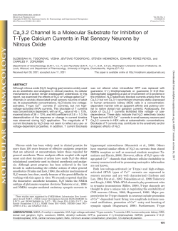 Cav 3.2 Channel Is a Molecular Substrate for Inhibition of T