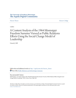 A Content Analysis of the 1964 Mississippi Freedom Summer