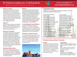 Cathedral Diary - St Edmundsbury Cathedral