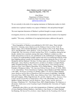 James Madison and the Creation of an Impartial Republic