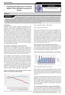 Economics Evaluating the Importance of Natural Rubber in the