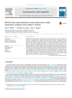 Mental body representations retain homuncular shape