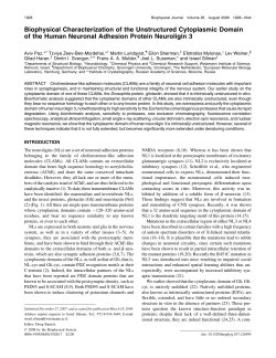 Biophysical Characterization of the Unstructured Cytoplasmic
