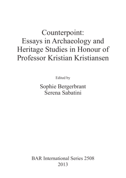 Counterpoint: Essays in Archaeology and Heritage Studies in