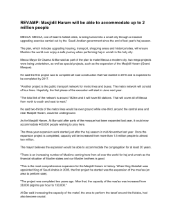 REVAMP: Masjidil Haram will be able to accommodate up to 2