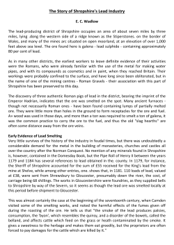 The Story of Shropshire`s Lead Industry