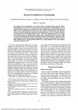 Accommodative hysteresis. Fundamental asymmetry in