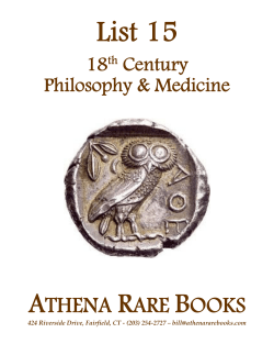 List 15 - Athena Rare Books