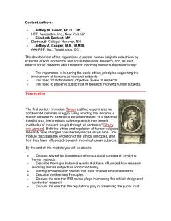 Jeffrey M. Cohen, Ph.D., CIP HRP