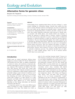 Alternative forms for genomic clines