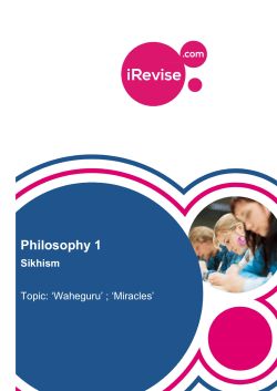 Philosophy 1 Sikhism