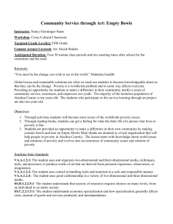 Community Service through Art: Empty Bowls