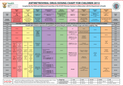 antiretroviral drug dosing chart for children 2013