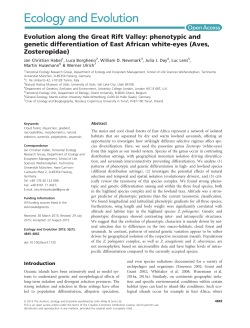 Evolution along the Great Rift Valley: phenotypic and genetic