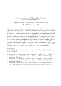 A Conversion of an SDP Having Free Variables into the Standard