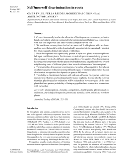 Self/non-self discrimination in roots