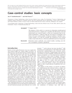 Case–control studies: basic concepts