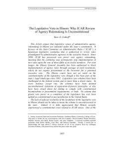 The Legislative Veto in Illinois