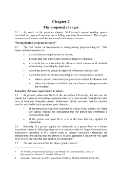 Australian Citizenship and Other Legislation Amendment Bill 2014