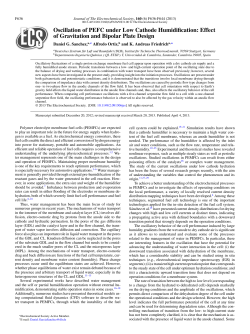 Oscillation of PEFC under Low Cathode Humidification