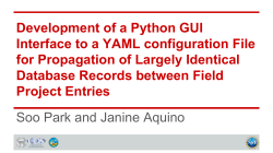 Development of a Python GUI Interface to a YAML