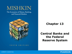 Chapter 13 Central Banks and the Federal Reserve System