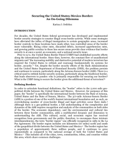 Securing the United States-Mexico Border: An On